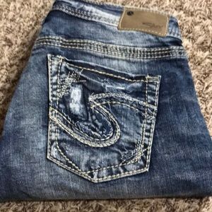 Silver Jeans Boyfriend Jeans, Size 26